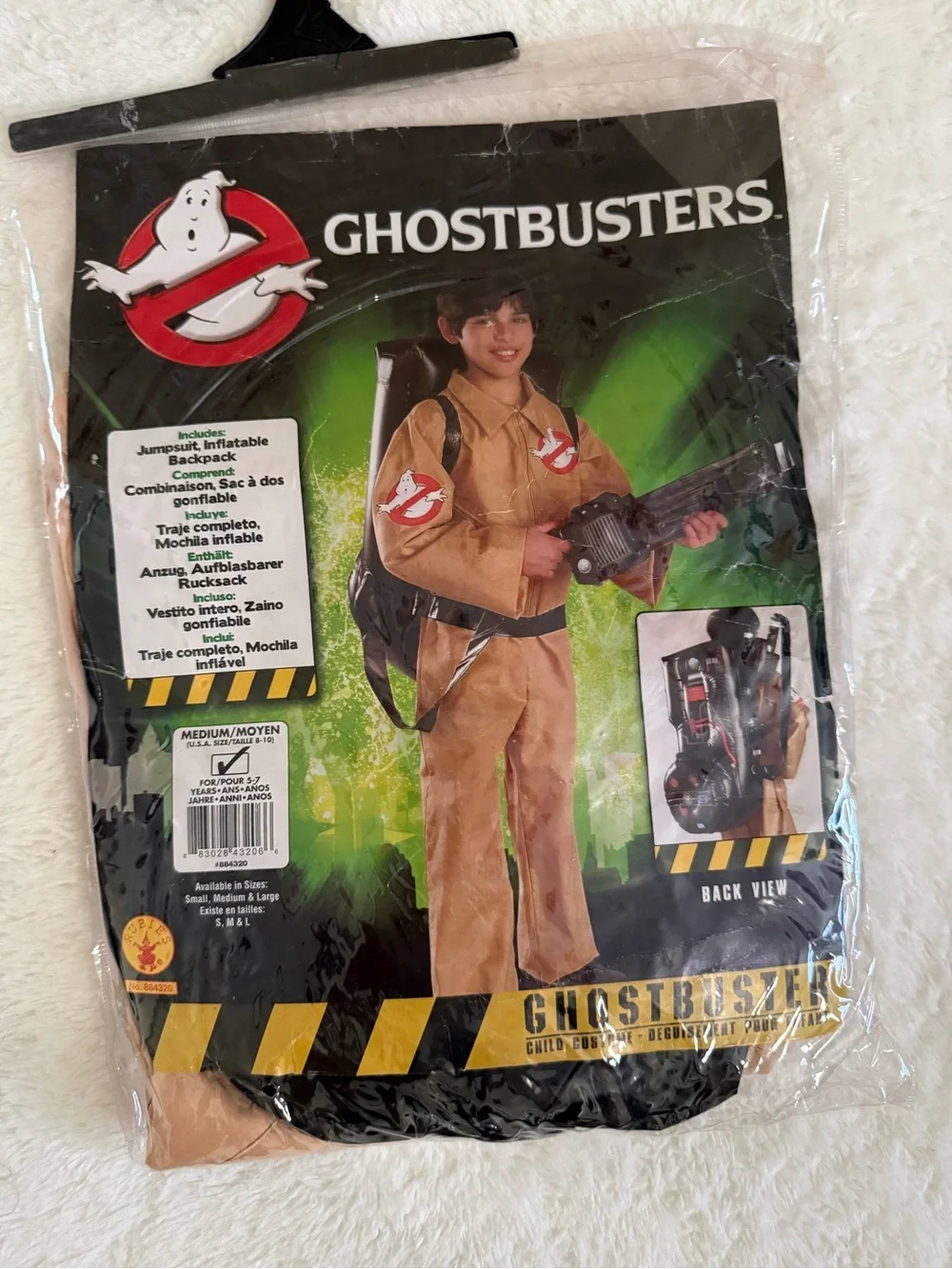 Kids Tan Jumpsuit Costume with Inflatable Backpack